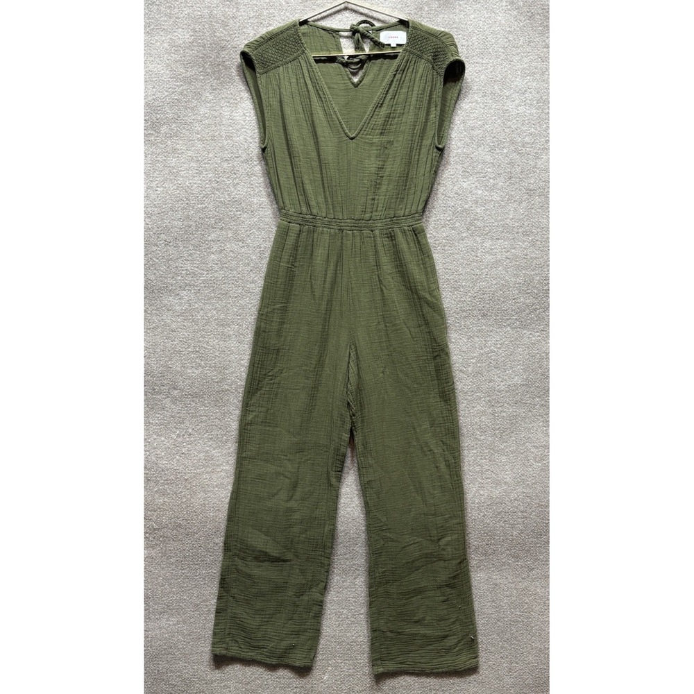 Xirena Green Size Small Sleeveless Jumpsuit Nell Oversized 100% Cotton EUC
